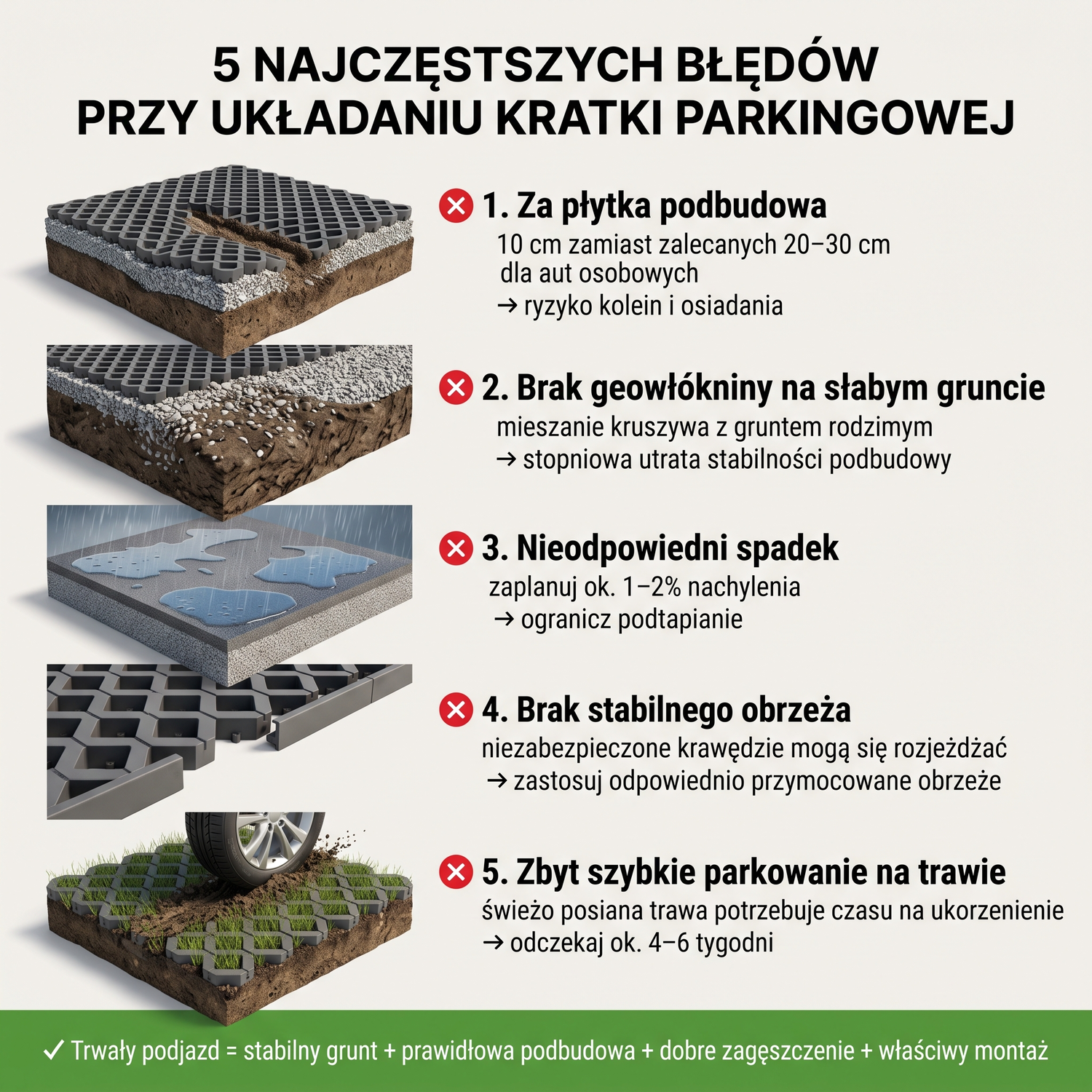 Proces zagęszczania podłoża pod podjazd przy użyciu zagęszczarki spalinowej